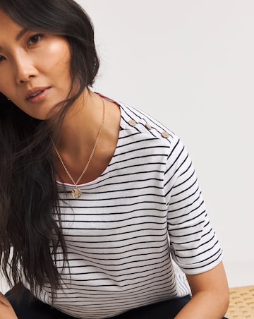 Julipa Button Shoulder T-Shirt
