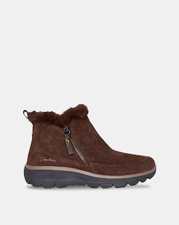 Skechers Easy Going Zip Boots Wide Fit