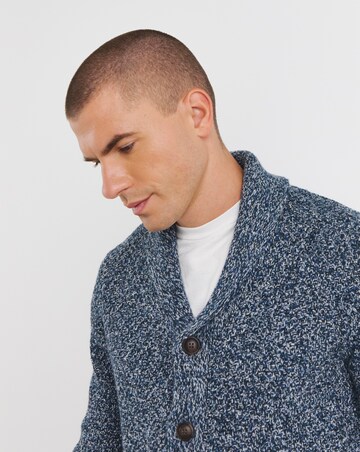 Blue Twist Wool Cardigan