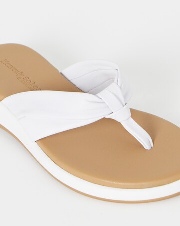 Valencia Toe Post Low Wedge Sandals - Extra Wide Fit (EEE)