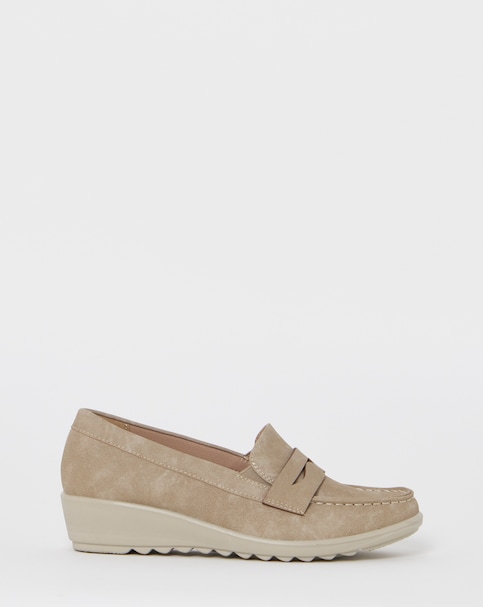 Cushion Walk Wedge Loafers - Extra Wide Fit (EEE)