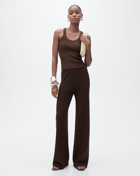 Mango Racer Neck Top