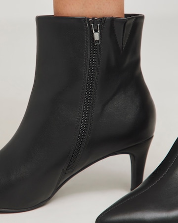 Sabine Ankle Kitten Heel Boots - Wide Fit (E)