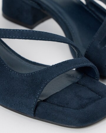 Hera Low Block Heel Crossover Slingback Sandals - Wide Fit (E)