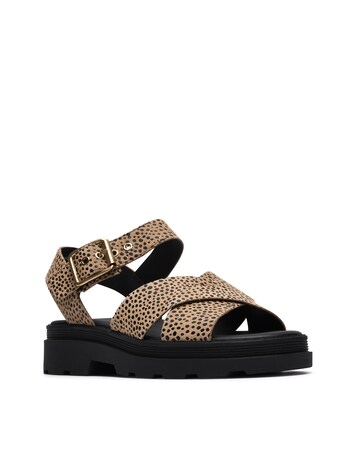 Clarks Animal Print Orinoco3 Cross Sandals - Standard Fit (D)