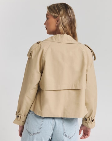 Simply Be Camel Cropped Trench