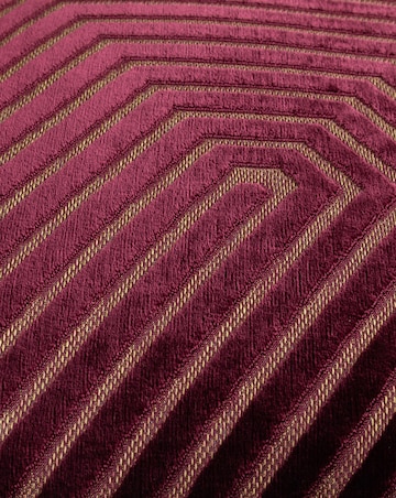 Paoletti Evoke Cut Velvet Large Cushion Cover - Burgundy