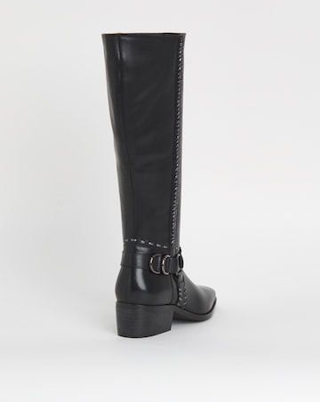 Joe Browns Knee High Leather Riding Boot EEE Fit Standard Calf