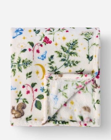Woodland Animals Fleece Throw