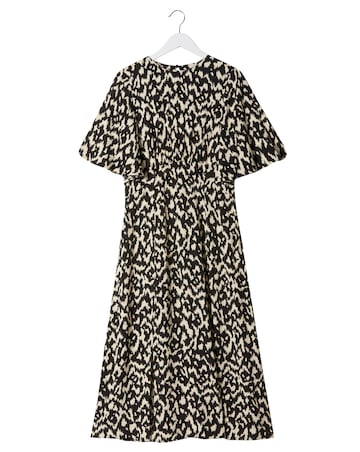 Sonder Studio Ikat Animal Print Midi Dress