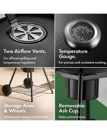 VonHaus Kettle Charcoal BBQ Grill