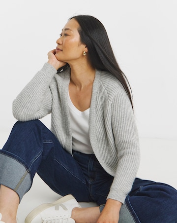 Grey Marl Edge To Edge Cardigan