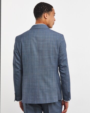 Blue Windowpane Check Reg Suit Jacket