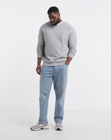 Grey Textured Soft Touch Jumper
