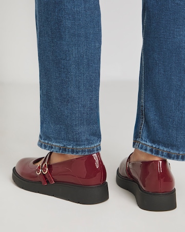 Chewy Low Wedge Mary Jane Shoe - Wide Fit (E)