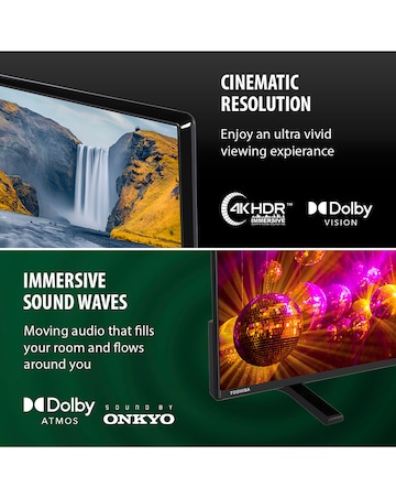 Toshiba 55UV2F53DBU 55in Smart TV 4K UHD HDR LCD Freely TV with Amazon Alexa