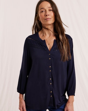 Julipa Lace Trim Jersey Blouse