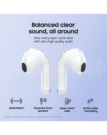 Samsung Galaxy Buds4 with Galaxy AI - White