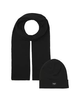 Jack &amp; Jones Beanie &amp; Scarf Giftbox - Black