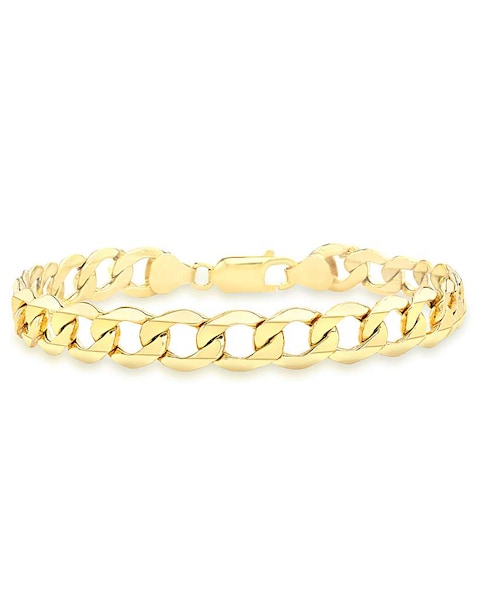 9 Carat Gold 6-Sided Curb Bracelet
