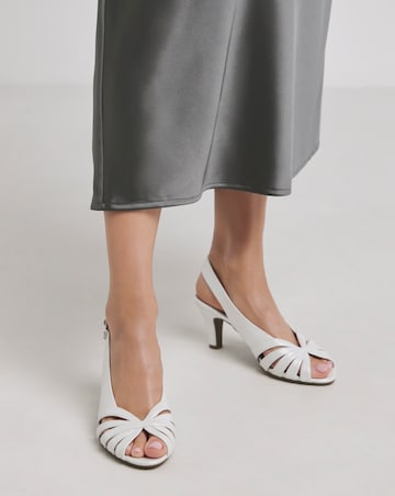 Lisbon Peep Toe Slingback Shoes - Extra Wide Fit (EEE)
