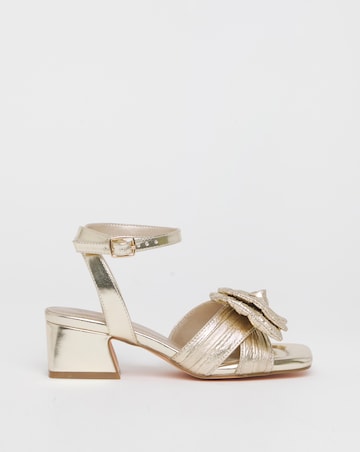 Monet Double Bow Low Block Heels - Extra Wide Fit (EEE)