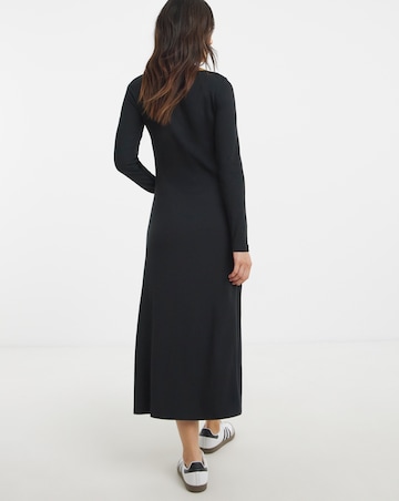 Tommy Hilfiger Rib Flare Midi Dress
