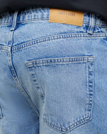 Only & Sons Fade Loose Denim Jeans - Blue