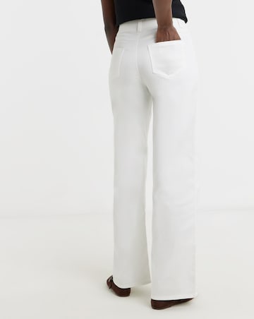 White Wide Leg Jeggings
