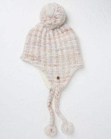 Fatface Textured Trapper Bobble Hat