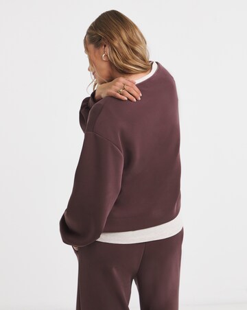 Anthology V Neck Sweatshirt With Satin Trims