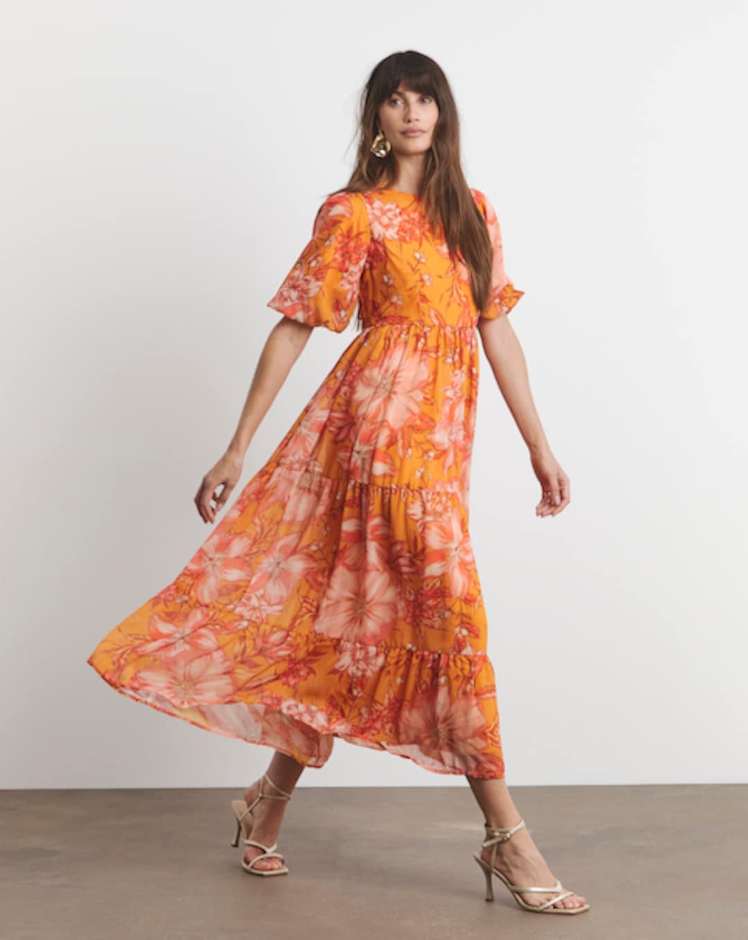 green emerald velvet dress Rent Simply Be Joanna Hope Tiered Printed Dress