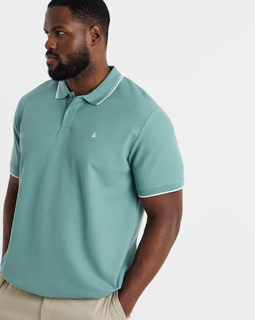 Jack & Jones Austin Waffle Polo - Teal