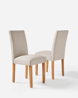 Ava Fabric Pair of Dining Chairs