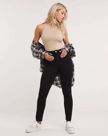 Simply Be Lexi Black High Waist Super Soft Slim Leg Jeans