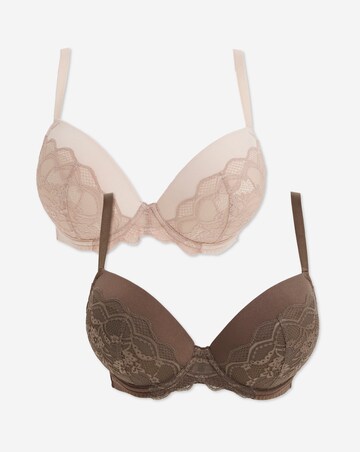 Pretty Secrets 2 Pack Moulded Lifting Plunge Bras