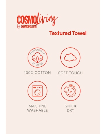 Cosmo Textured Cotton 4 Piece Towel Bale