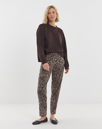 Animal Printed Jersey Tapered Leg Trouser