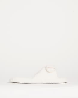 Mule Slipper with Buckle Detail - Wide Fit (E)