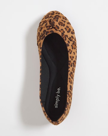 Nova Twist Front Ballerina Shoes Wide E Fit