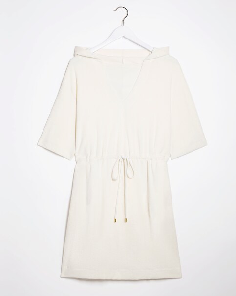 Cream Cotton Towelling Poncho