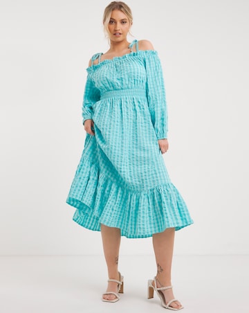 Nobody's Child Freya Gingham Bardot Dress