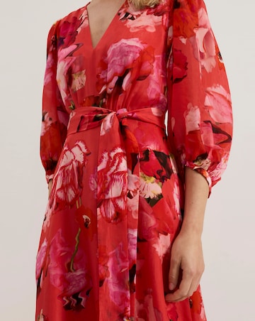 Phasse Eight Fedrica Floral Long Sleeve Midi Dress