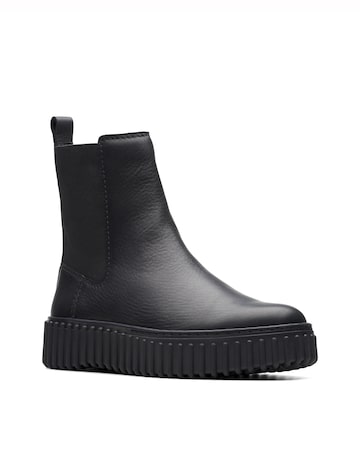 Clarks Torhill Maple Patent Chunky Boot Standard Fit
