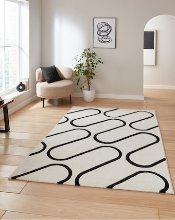 Catherine Lansfield Linear Curve Geometric Rug