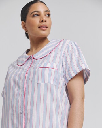 Cotton Button Through Striped Pyjama Set