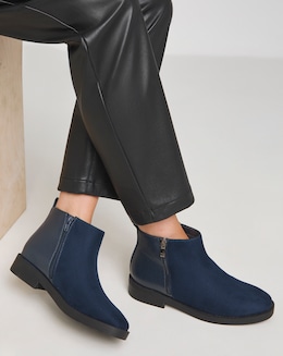 Verity Classic Zip Detail Ankle Boot - Extra Wide Fit (EEE)