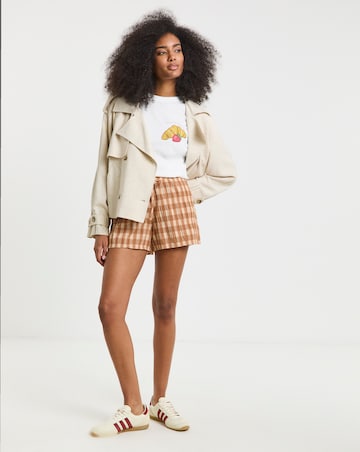 Simply Be Gingham Tie Waist Shorts