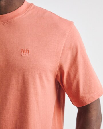 Union Embroid T-Shirt Long-Orange