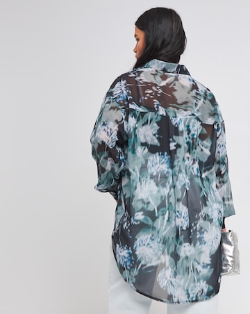 Floral Relaxed Sheer Shirt